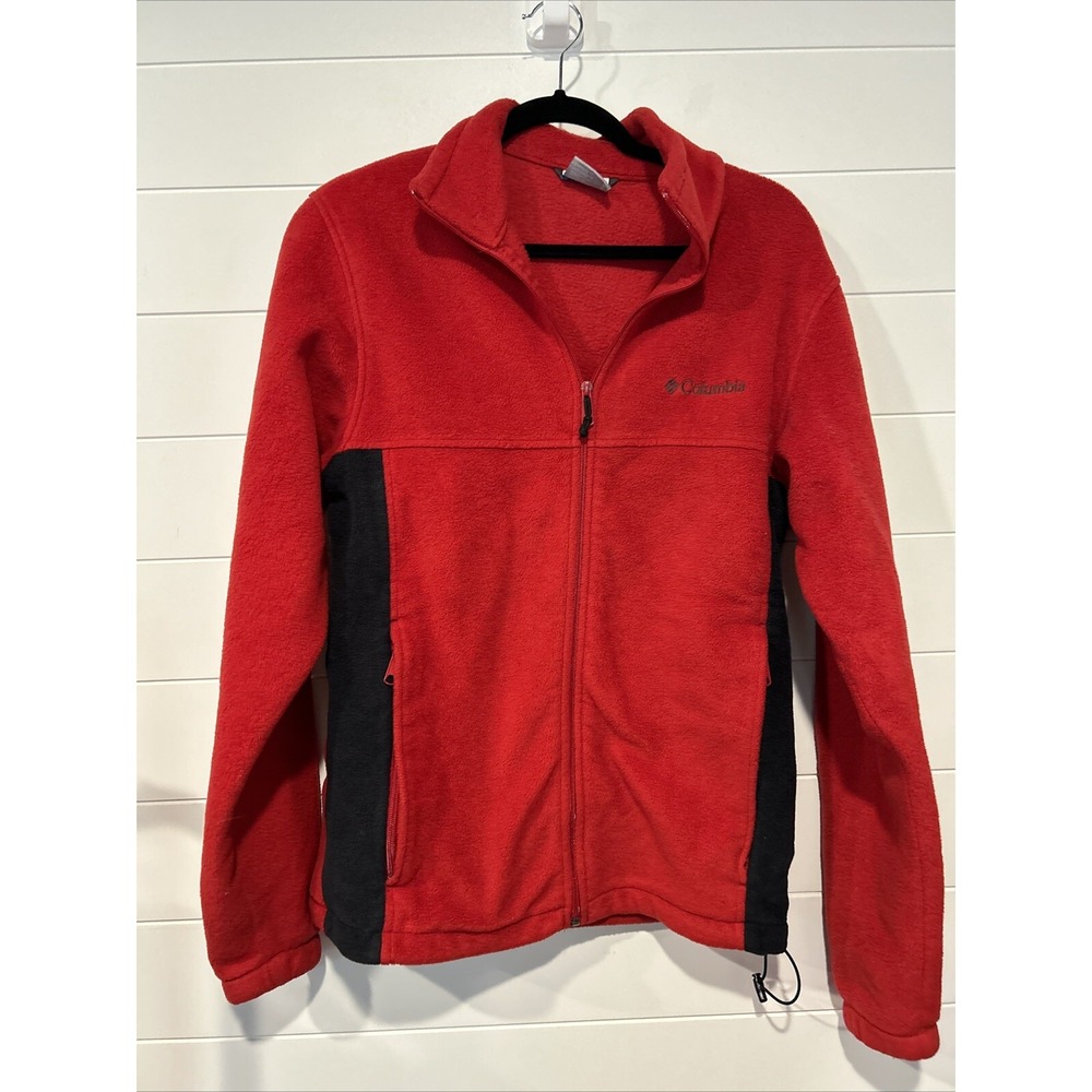 Columbia Full-zip Jacket Womens Medium Red Fleece